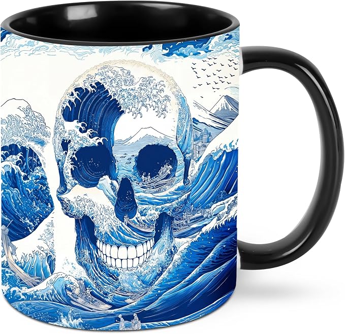 FyLybois Skull Coffee Mug 11 Ounce Mugs Ceramic Tea Cup Drinking Water Cups | by FyLybois