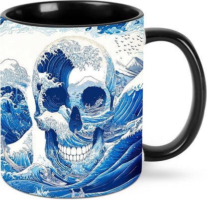 FyLybois Skull Coffee Mug 11 Ounce Mugs Ceramic Tea Cup Drinking Water Cups | by FyLybois