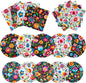 Cinco De Mayo Decorations-60Pcs Colorful Flower Fiesta Plates and Napkins by CMUSKO