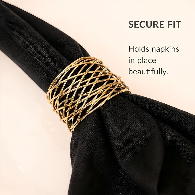Durable Metal Iron Napkin Rings - Image 6