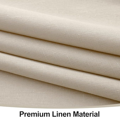 Smiry Rectangle Table Cloth Linen Textured, Waterproof Spillproof Anti-Wrinkle Burlap Tablecloth, Washable Decorative Fabric Table Cover for Dining, Party, Banquet, 60 x 120 Inch, Beige