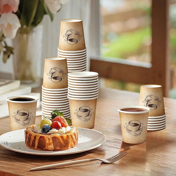 Clawsoff 300 Pack 6 oz Small Coffee Cups Disposable Paper Espresso Cups | - Image 4
