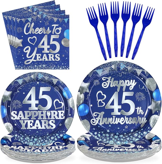 96Pcs 45th Anniversary Decorations by Greencian