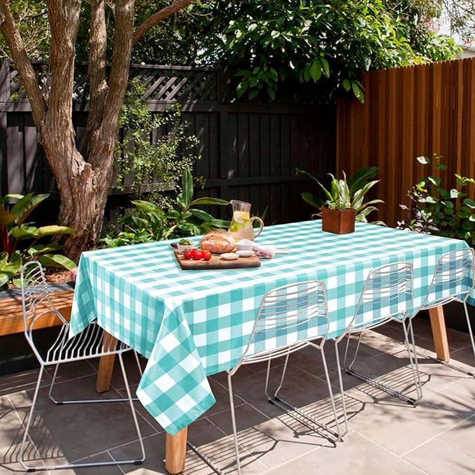 Checkered Tablecloth Rectangle, 70 x 140 Inch - Image 7