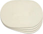 Noctiflorous Oval Braided Placemats Set of 4 Woven 12x18 Inch Non Slip Washable Heat Resistant Place Mats Round Tablemats for Dining Kitchen Party Daily Table Decor Dinner Mats (Solid Beige White, 4)
