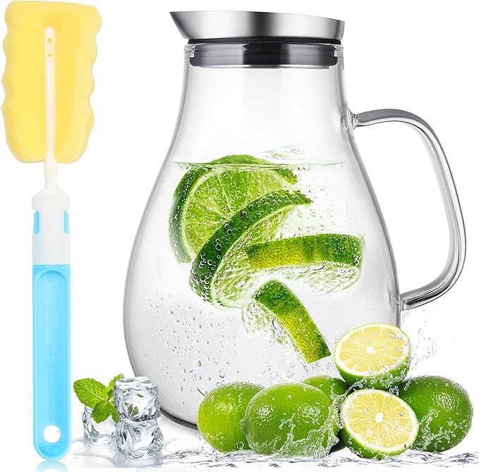 SUSTEAS 2 Liter 68oz Glass Pitcher by SUSTEAS