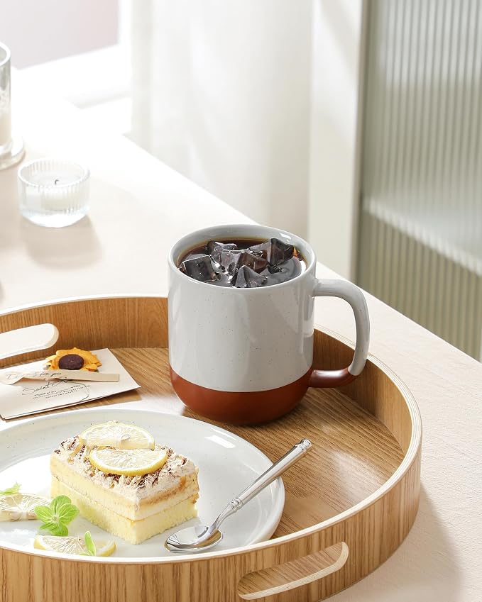 MALACASA Ceramic Coffee Mugs Set of 4, 16oz Coffee Cups, Modern Farmhouse Mugs - Image 9