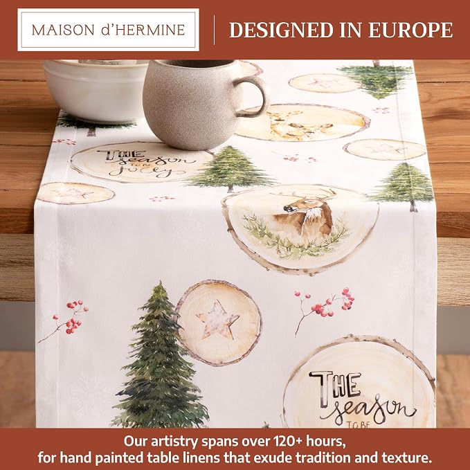 Maison d' Hermine Table Runner 100% Cotton 14.50" x 90" | Table Runners 90 - Image 2
