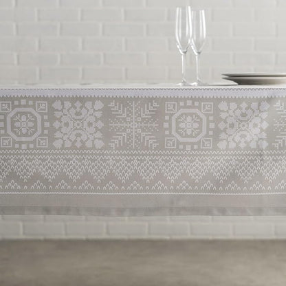 Maison d' Hermine Table Cloth Rectangle Table 100% Cotton 54 x 72 Inches Fall Tablecloth Reusable Everyday Use for Thanksgiving Christmas Decorations Dining Farmhouse Party (Cozy Christmas)