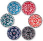 Ceramic Small Bowls, Dipping Bowls Set of 6, 3.5 Oz Soy Sauce Dish, Handmade Charcuterie Bowls, Colorful Pinch Bowls, Dishwasher & Microwave Safe Sauce Bowls, 3.2'' Mini Bowls (SULTAN'S GARDEN)
