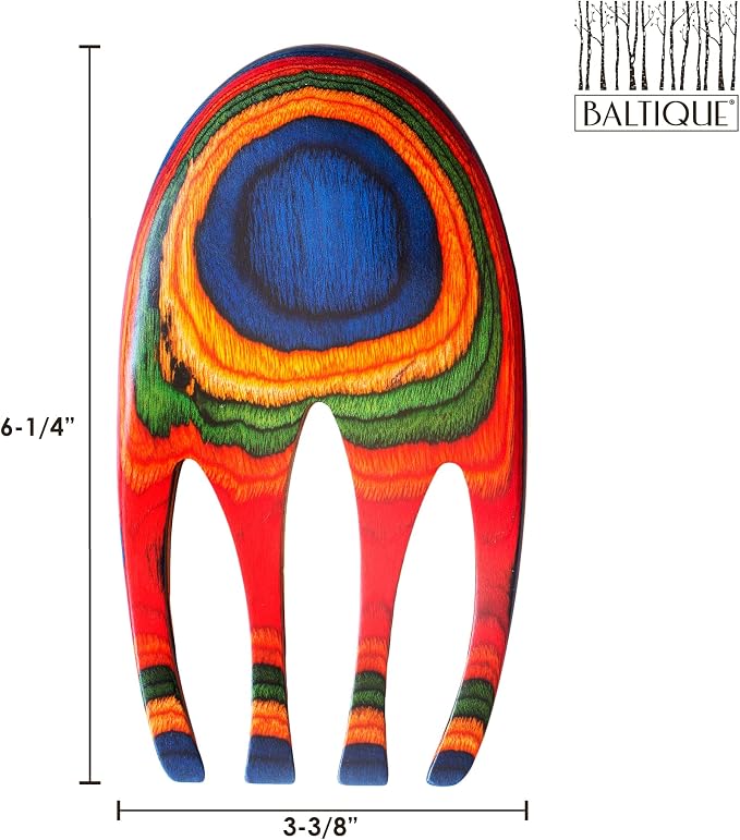 Baltique Marrakesh Salad Hands, Colorful Wood Salad Tongs Alternative | 2-piece - Image 7
