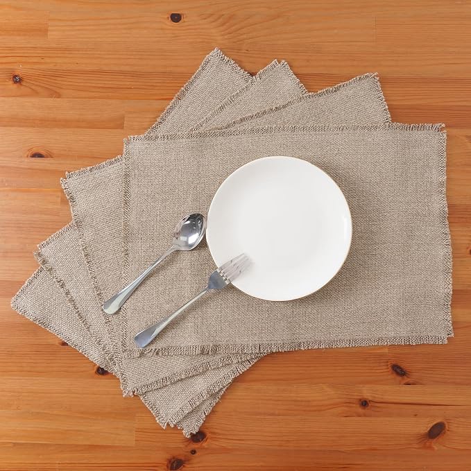 100% Pure Linen Placemats Set of 4 by HSOFTIFY