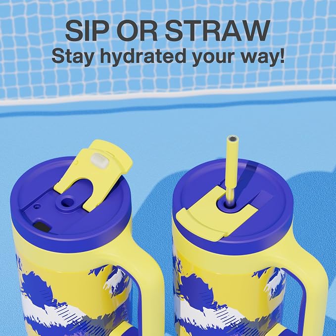 POWCAN 40 oz Tumbler with Handle, 2-in-1 Straw and Sip Lid, Dishwasher Safe - Image 6