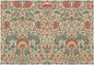 William Morris Placemat Set, Beige Blue Pink Retro Rustic Art Exotic Ethnic Lotus Floral Seamless Pattern Home Decor Linen Table Mats for Dining Room Kitchen Party (17x12in) x6P