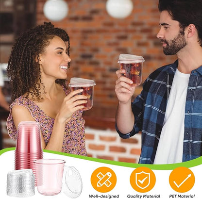 Ziliny 50 Sets Clear Plastic Coffee Cups - Image 6