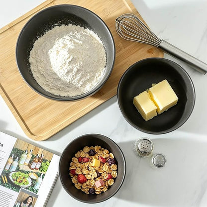 Tikoore Ceramic Mixing Bowls Set，Soup Bowls Set of 3, Stoneware Nesting Bowls - Image 3