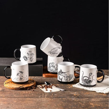 AmorArc Large Coffee Mugs Set of 6, 18oz Ceramic Coffee Cups - Image 6