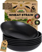 Grow Forward Premium Wheat Straw Pasta Bowls - 42oz Unbreakable Wide & Shallow by GrowForward