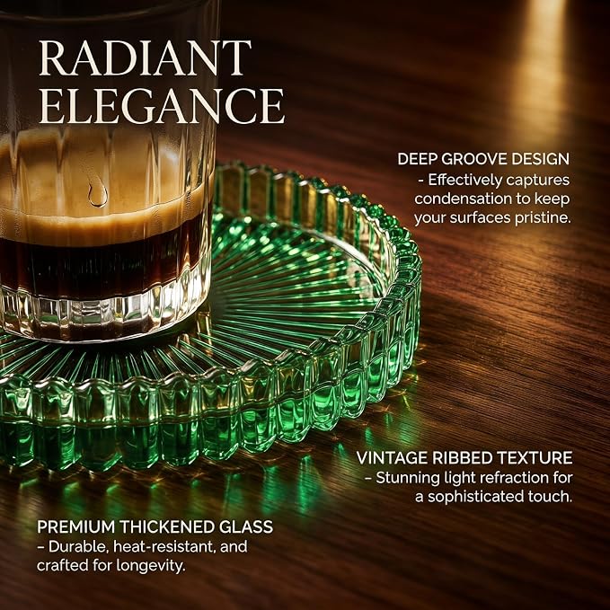 Coasters Set of 6 for Drinks, 3.8 Inch Large Coasters for Coffee Table - Image 4