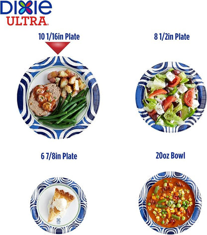 Dixie Ultra, Large Paper Plates, 10 Inch, 3X Stronger*, Heavy Duty, - Image 2
