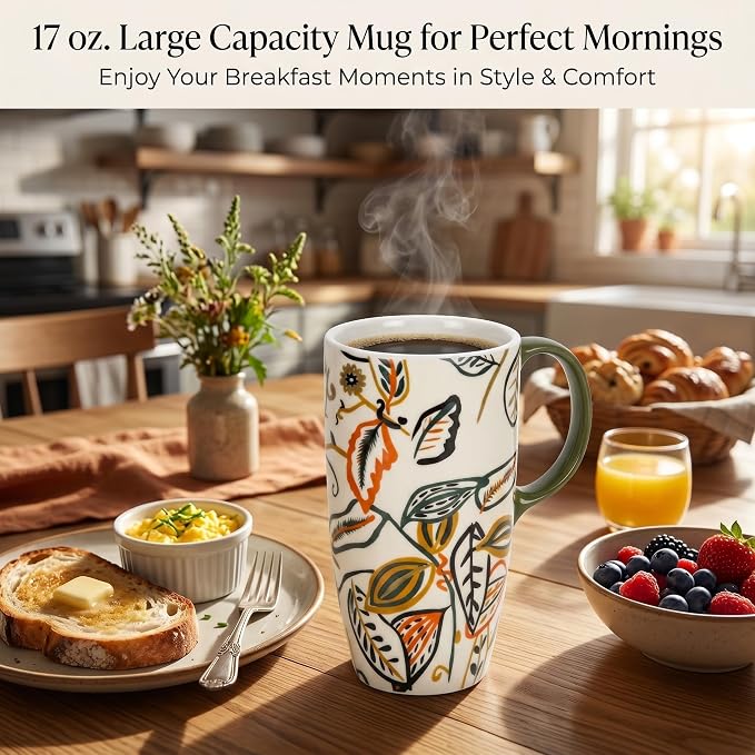 Topadorn 17oz Ceramic Travel Coffee Mug - Image 2