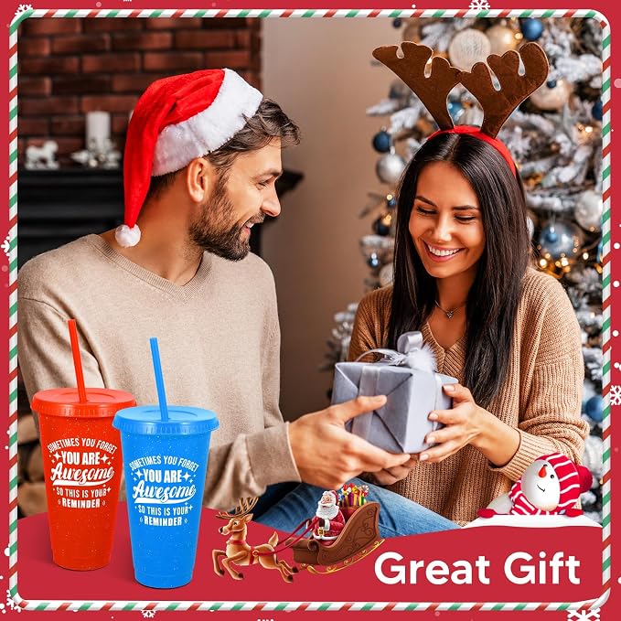 24 Pack Plastic Tumblers with Lids and Straws, Sometime You Forget You Are - Image 7
