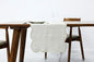 100% Natural Linen Rustic Scalloped Embroidery Table Runner 48 Inches, Linen by AORISSI