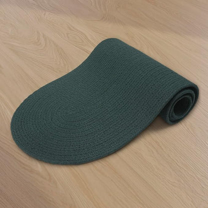 Encasa XO Dining Table Runner, Handmade Ribbed Cotton 12"x54" Dark Green | 100% - Image 2