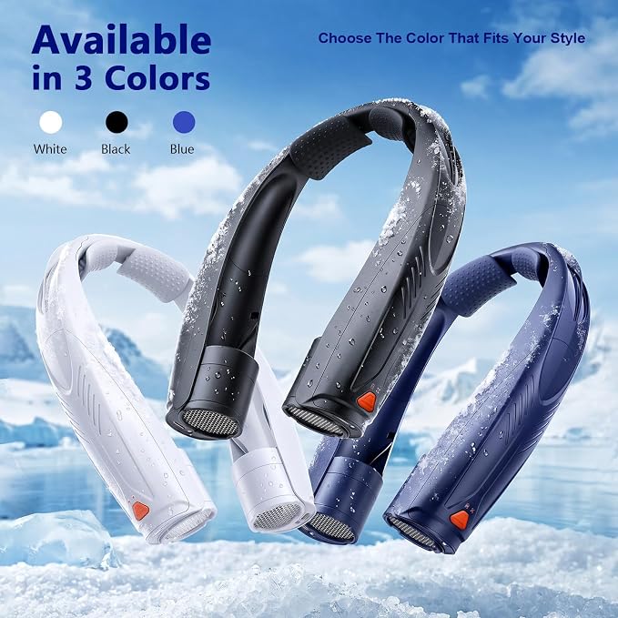 Portable Neck Fan with Reading Light, 6-Speed Wearable Fan, 6000mAh USB-C - Image 8