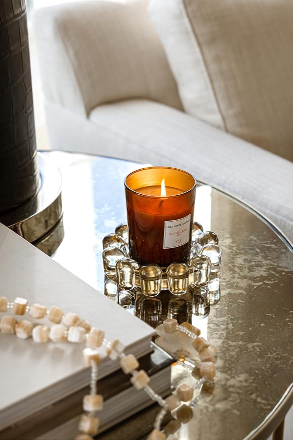 Home Collection Original Amber Glass Small Bubble Candle Dish | Votive and - Image 5