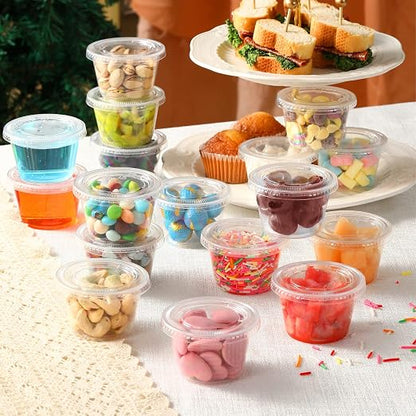 VITEVER Portion Cups With Lids, Small Plastic Containers with Lids, Airtight - Image 4