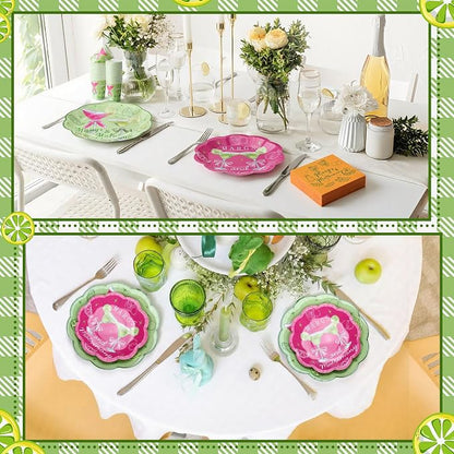 250 Pcs Margs and Matrimony Disposable Paper Plates and Napkins | Margarita - Image 5