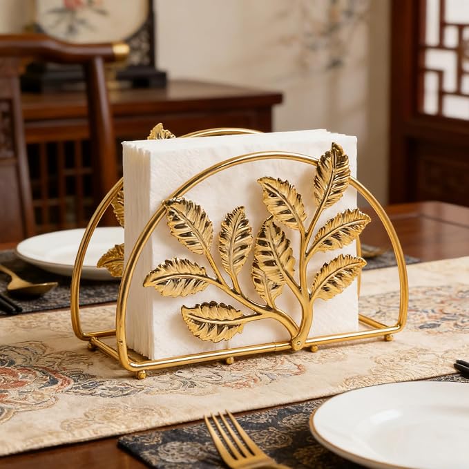 Golden Metal Napkin Holder - Image 6
