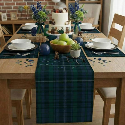 Gilprop 6 Pcs 72 x 13'' Tartan Plaid Bear Babyshower Table Runner Vintage - Image 4