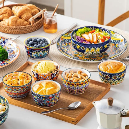 vancasso 8 Oz Ramekins Oven Safe Set of 6, Ceramic Baking Souffle Dishes | - Image 5