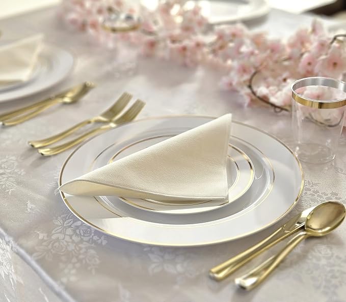 " OCCASIONS " 40 Plates Pack, Heavyweight Disposable Wedding Party Plastic - Image 5
