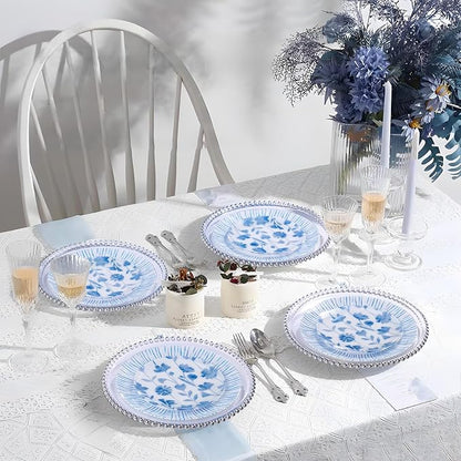 U-QE 20Pcs Blue Plastic Plates - Image 6