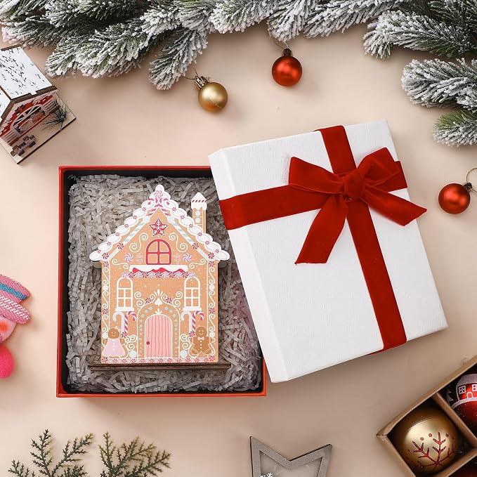 Christmas Napkin Holder for Tables Gingerbread House Napkin Holder Wooden Xmas - Image 3