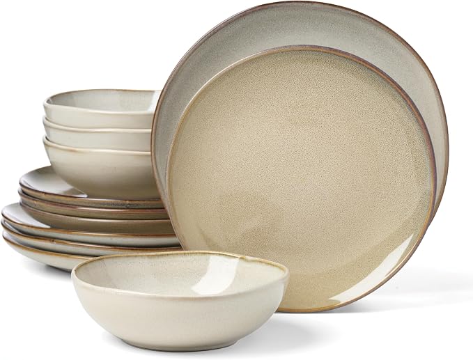 Oneida 897208 Organic Shades 12-Piece Dinnerware Set by Oneida