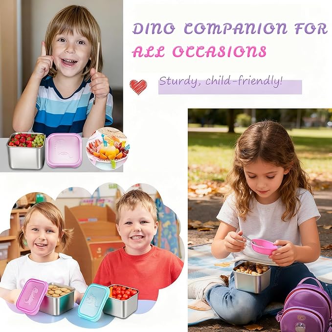 6-Pack Small Stainless Steel Snack Containers - Image 7