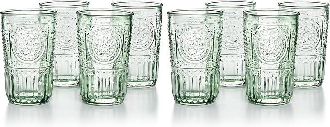 Bormioli Rocco Romantic Set Of 4 Cooler Glasses, 16 Oz. Colored Crystal Glass by Bormioli+Rocco
