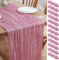 Asee'm 12pcs Pink Cheesecloth Table Runner Summer 10FT Gauze Sheer Rustic | by Aseem