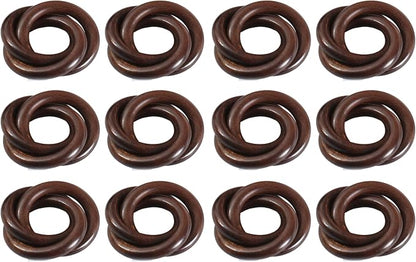 ALPHA Living HOME Wooden Napkin Rings Set of 12 by ALPHALivingHOME