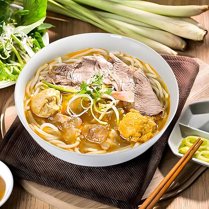 60 oz Large Pho Soup Bowls, Large Ramen Bowls, Off-White Big Ceramic Bowls Set - Image 3