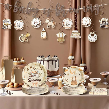 180Pcs Halloween Ghost Party Supplies Paper Plates and Napkins Serve 60 | - Image 6