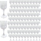 100Pack Plastic Wine Glasses, 7oz Vintage Goblets by LEYIQU