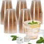 50 Pack 9oz Transparent Brown Plastic Cups, Fancy Disposable Cocktail Cup | by Unknown