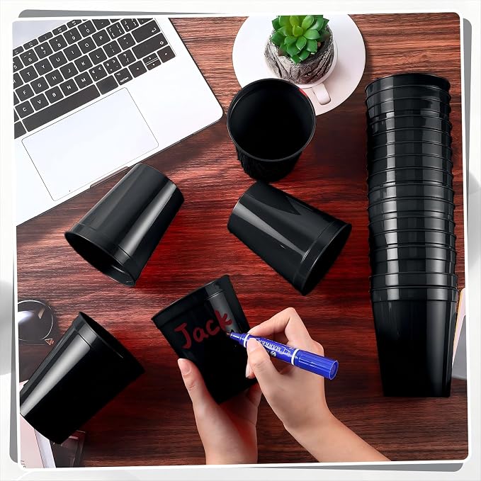 Mifoci 24 Pcs Stadium Plastic Cups Blank Reusable Drink Tumblers Bulk Stackable - Image 3