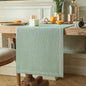 Burlap Style Farmhouse Table Runner, 14x108 Inches Seafoam | Thick Durable by ZEEMARTONLINE