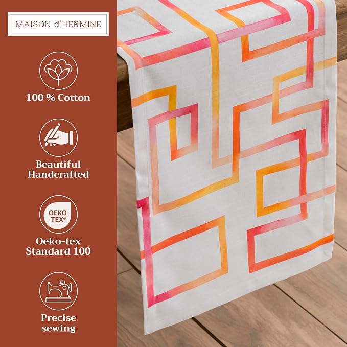 Maison d' Hermine Table Runner 100% Cotton 14.50" x 72" | Table Runners 72 - Image 2